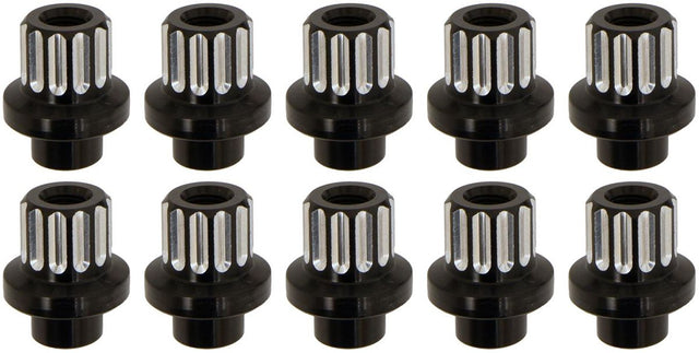 RC Comp 12-Point Wheel Nut Set, 7/16-20" R/H Thread, Black Eclipse Finish (RCCSLUG437-01E)