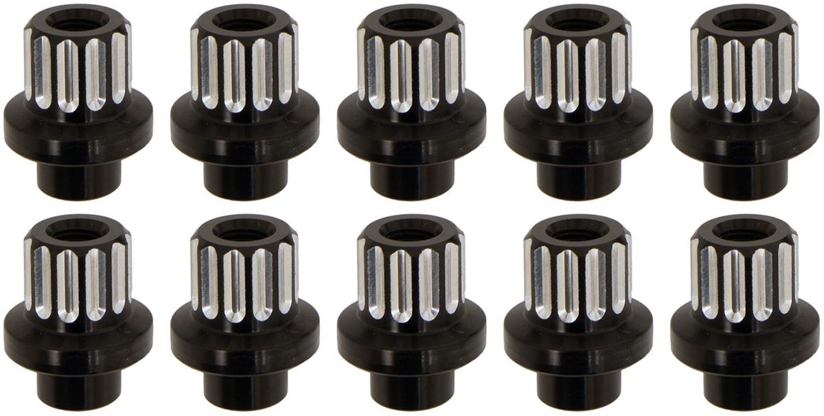 RC Comp 12-Point Wheel Nut Set, 7/16-20" R/H Thread, Black Eclipse Finish (RCCSLUG437-01E)