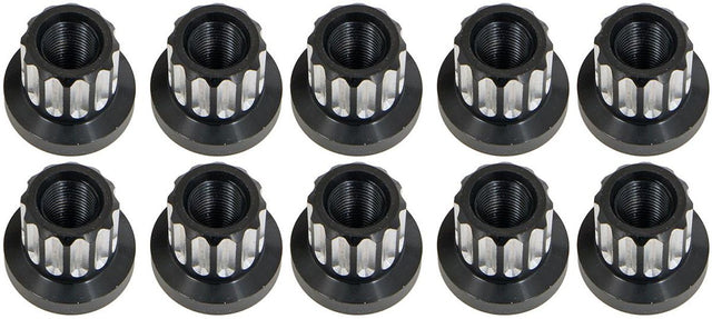 RC Comp 12-Point Wheel Nut Set, 1/2-20" R/H Thread, Black Eclipse Finish (RCCSLUG500-01E)