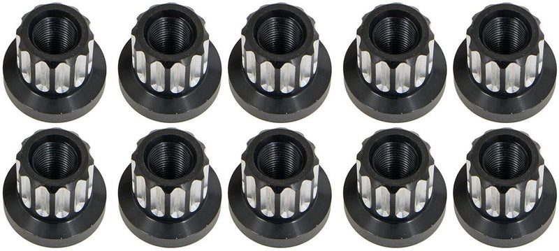RC Comp 12-Point Wheel Nut Set, 1/2-20" R/H Thread, Black Eclipse Finish (RCCSLUG500-01E)