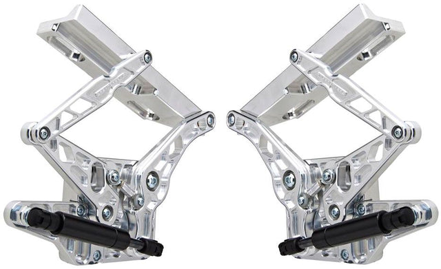 Ring Brothers Billet Airframe Bonnet Hinge Kit, Natural Finish (RING50678-1022NS)