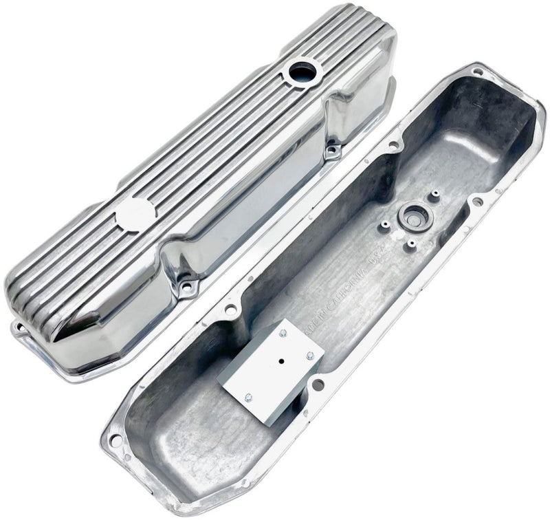 RPC Finned Valve Cover Set, Polished, 4" Tall (RPCR7692) RPCR7692