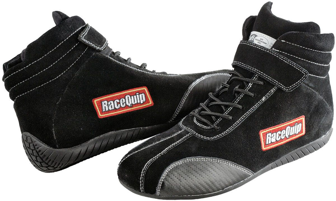 Racequip Euro Carbon-L SFI-5 Racing Shoes, Black (RQ30500080RQP)