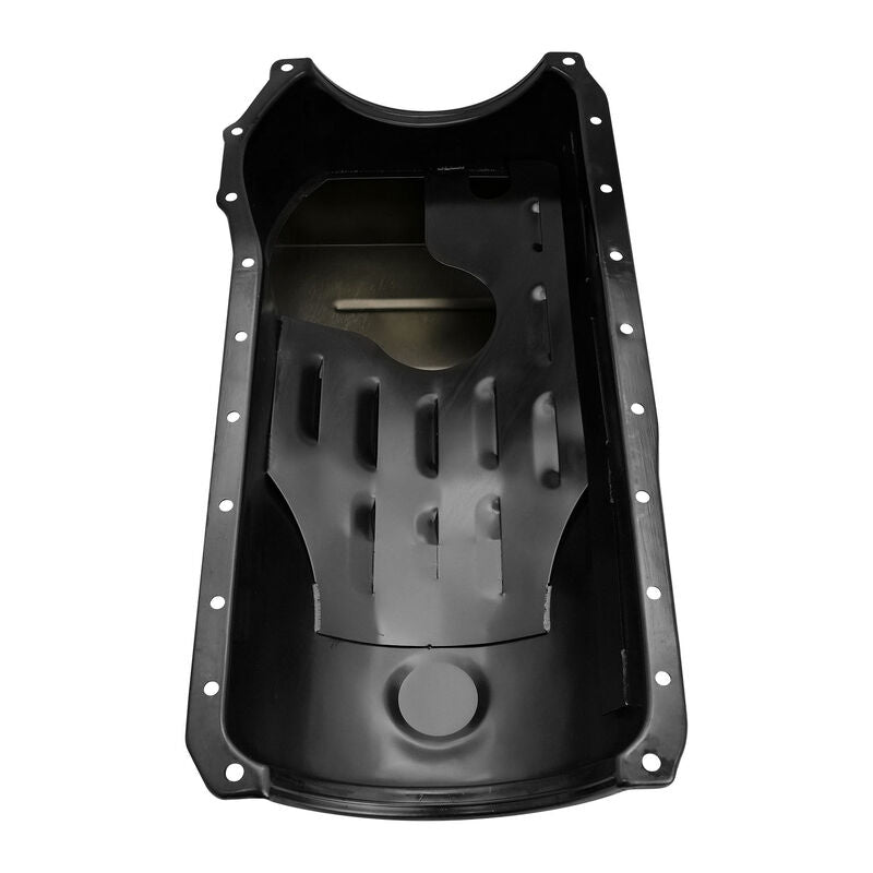 RTS Oil Pan, SB For Ford 302-351C, 408 Stroker, Steel Black, 6.5 lt, Windage Tray, suit early Falcon, each - RTS-2001