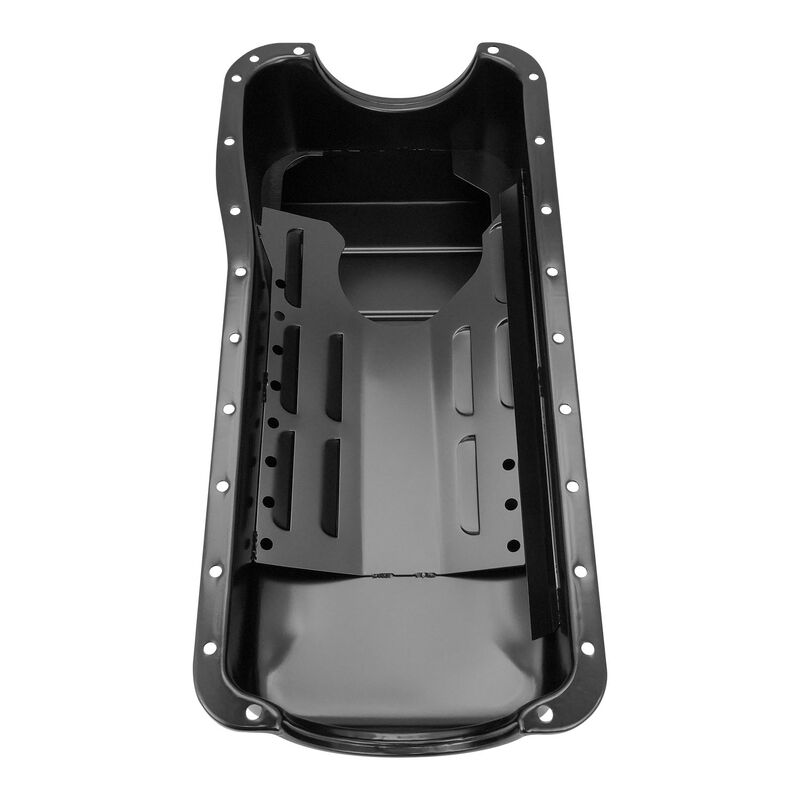 RTS Oil Pan, BB For Ford 429,460 , 572 Stroker , Steel Black, 6.5 lt ,Windage Tray, suit early Falcon, each - RTS-2004