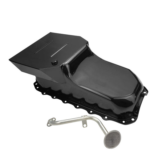 RTS Oil Pan, For Holden V8 253-308,5.0L,355 Stroker, Steel, Black, 6.5 lt Capacity, Commodore VB-VT, Includes Matching RTS-3317 Pick Up, Kit - RTS-2102KIT RTS-2102KIT