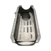 RTS Oil Pan, SB Chev, 1 Piece Rear Main Seal, 427 Stroker, Steel Black, Windage Tray, Crank Scraper, Right Side Dip Stick, HQ-WB Holden, each - RTS-2201-1PC