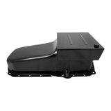 RTS Oil Pan, SB Chev, 1 Piece Rear Main Seal, 427 Stroker, Steel Black, Windage Tray, Crank Scraper, Right Side Dip Stick, HQ-WB Holden, each - RTS-2201-1PC