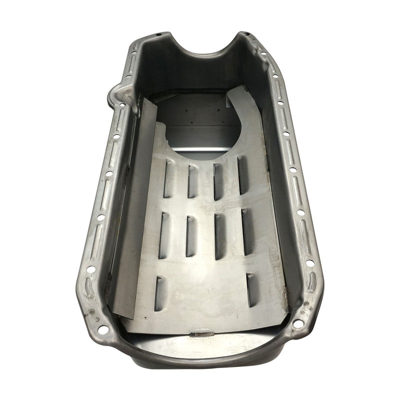 RTS Oil Pan, SB Chev, SHP Block, Right side Dipstick, 427 Stroker, Steel Black, Windage Tray, Crank Scraper, Suit HQ-WB Holden, each - RTS-2201-SHP