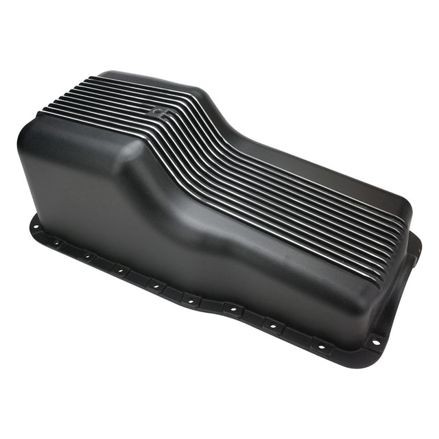 RTS Oil Pan, Cast Aluminum, Machined Finned, Black 4 qt, SB For Ford 289, 302 W - RTS-25-8446BK RTS-25-8446BK