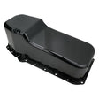 RTS Oil Pan Sump, Steel, Black Finish, Replacement, SB Chev Holden, 2-Piece Rear main, Passenger Side Dipstick, Each - RTS-25-9005BK RTS-25-9005BK