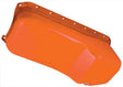 RTS Oil Pan Sump, Steel, OEM Style Chev Orange, SB Chev, 2-Piece Rear Main, Passanger Side Dipstick, Each - RTS-25-9005OR RTS-25-9005OR