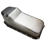 RTS Oil Pan Sump, Steel, Raw Finish, Replacement, SB Chev Holden, 2-Piece Rear main, Driver Side Dipstick, Each - RTS-25-9092U RTS-25-9092U
