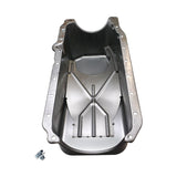 RTS Oil Pan Sump, Steel, Black Finish, Replacement, SB Chev Holden, 1-Piece Rear main, Driver Side Dipstick, Each - RTS-25-9414BK
