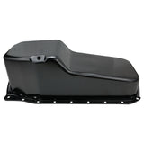 RTS Oil Pan Sump, Steel, Black Finish, Replacement, SB Chev Holden, 1-Piece Rear main, Driver Side Dipstick, Each - RTS-25-9414BK