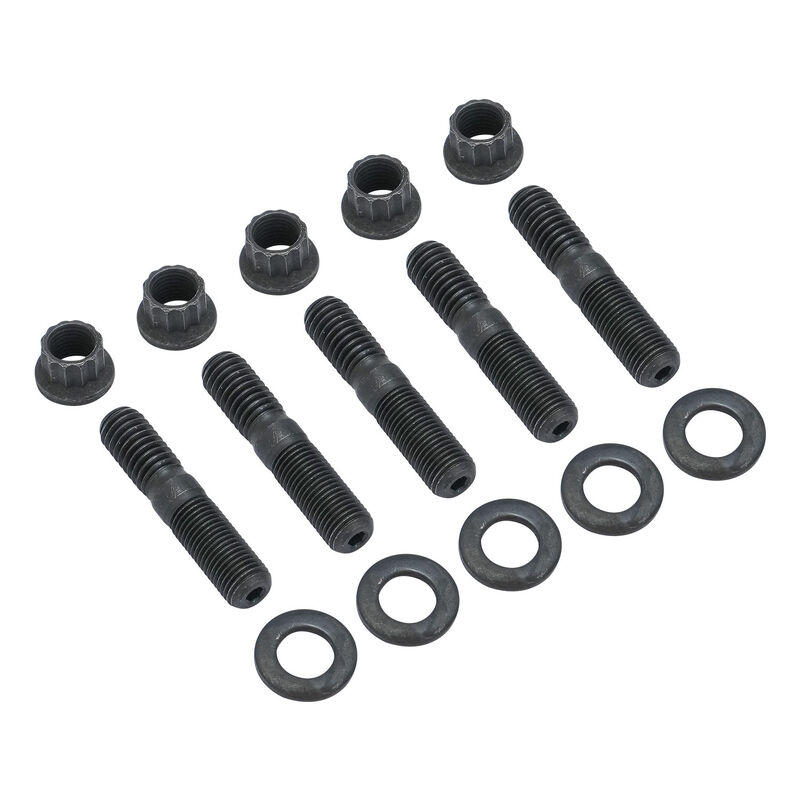 RTS Pinion Support Stud Kit, For Ford 8 & 9 In., 3/8-16 x 3/8-24 With Hardened Washers, 12pt Flanged Nuts, Set of 5, Kit - RTS-250-3021 RTS-250-3021