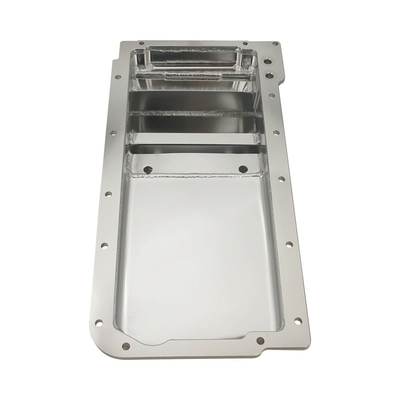 RTS Oil Pan, Aluminium Fabricated Pan, Rear Sump, Chev/Holden LS, 427 Stroker, Straight 2x AN10, Pick Up, Kit - RTS-3002-ALUM