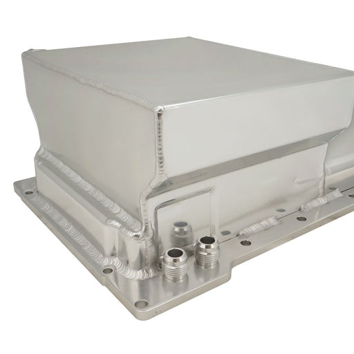 RTS Oil Pan, Aluminium Fabricated Pan, Rear Sump, Chev/Holden LS, 427 Stroker, Straight 2x AN10, Pick Up, Kit - RTS-3002-ALUM