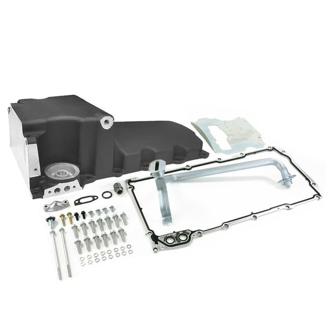 RTS Oil Pan Cast Aluminium Black, 427 Stoker, Early Holden or Chev with LS Engine Swap, up to 4.250 inch stroke, Each - RTS-3021BK RTS-3021BK