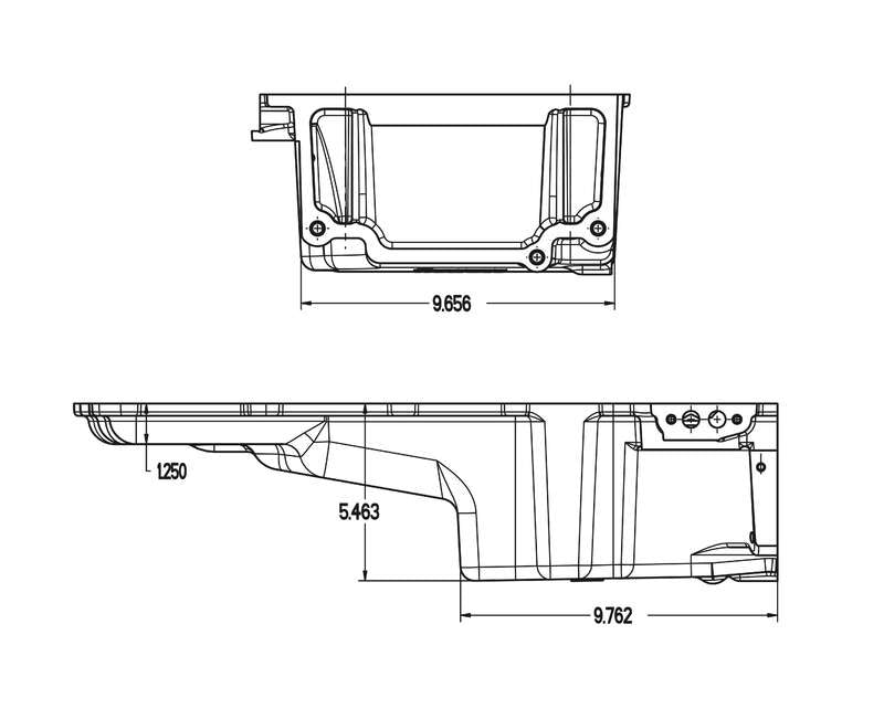 RTS Oil Pan Cast Aluminium Black, Standard Stoke, Early Holden or Chev with LS Engine Swap, up to 3.620 Inch Stroke, Each - RTS-3022BK