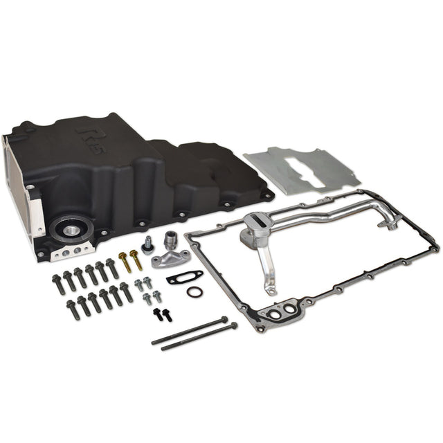 RTS Oil Pan Cast Aluminium Black, Standard Stoke, Early Holden or Chev with LS Engine Swap, up to 3.620 Inch Stroke, Each - RTS-3022BK RTS-3022BK