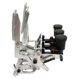 RTS Racing Hydraulic Pedals Box, Lightweight Aluminium, Floor Mount, Brake, Clutch, Accelerator Pedal with .750" Bore Master Cylinders, Raw, Kit - RTS-340-1000