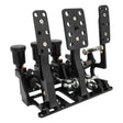 RTS Racing Hydraulic Pedals Box, Lightweight Aluminium, Floor Mount, Brake, Clutch, Accelerator Pedal with .750" Bore Master Cylinders, Black, Kit - RTS-340-1001 RTS-340-1001