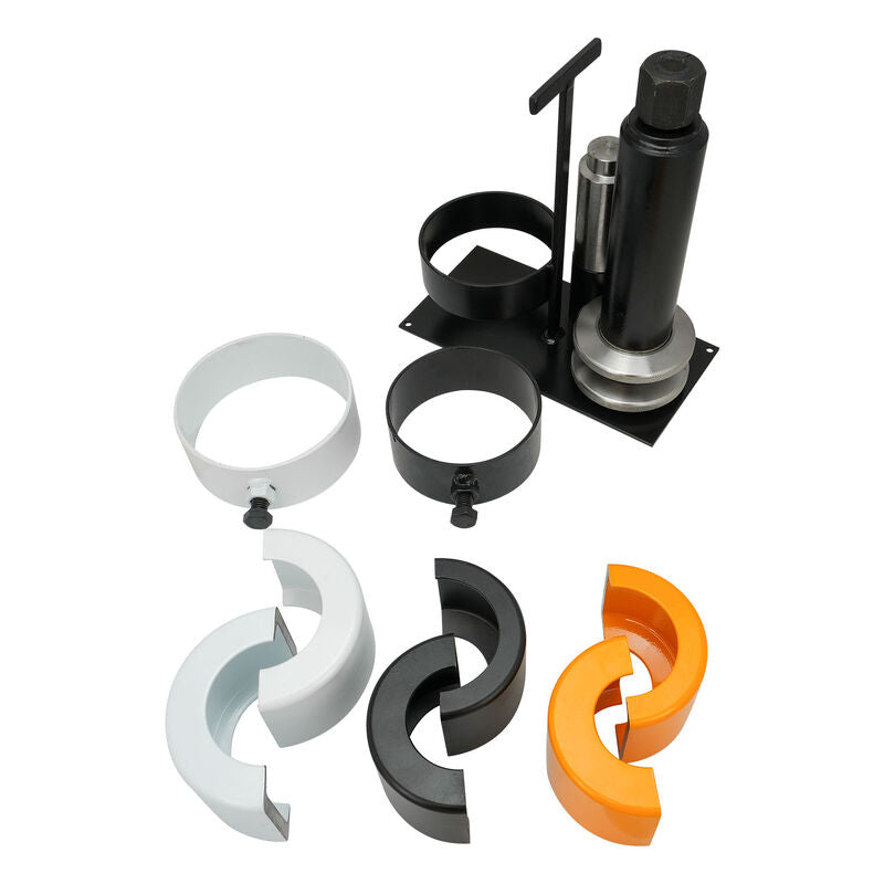 RTS Bearing Puller Tool, Crown Wheel And Pinion Bearing Removal Tool Includes, 3 Dual Sided Clamshells , Locking Collar, Stand, Arbor, Universal, Kit - RTS-6000