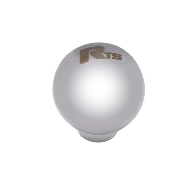 RTS Shift Knob, Round, Aluminium, Satin, Logo, Automatic, Manual Transmission - RTS-80534 RTS-80534