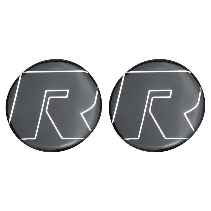 RTS Axle Decal Stick-on, Plastic Moulded, White Lettering, Pair - RTS-ADecal-S