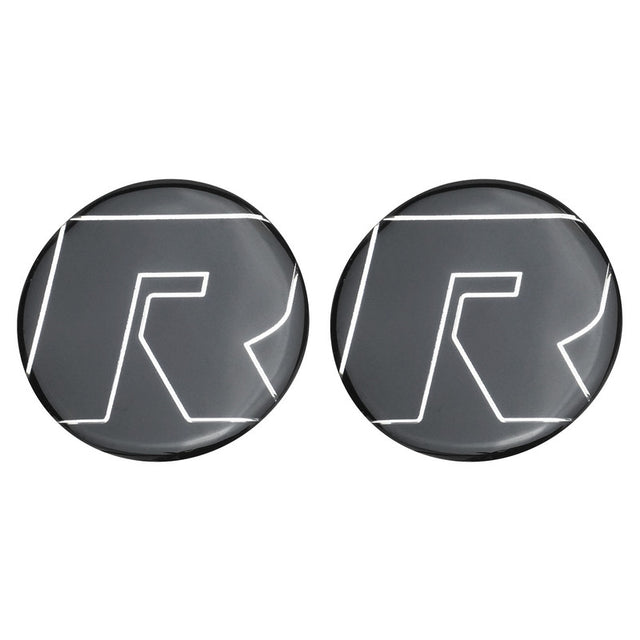 RTS Axle Decal Stick-on, Plastic Moulded, White Lettering, Pair - RTS-ADecal-S RTS-ADECAL-S