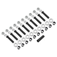 RTS Wheels Studs, Screw-In, 5/8 -18 in., 3 in. Length, Lug Nuts, Spacers, 0.435 in. Aluminum Washers, Wrench, Set of 10 - RTS-AS7002 RTS-AS7002
