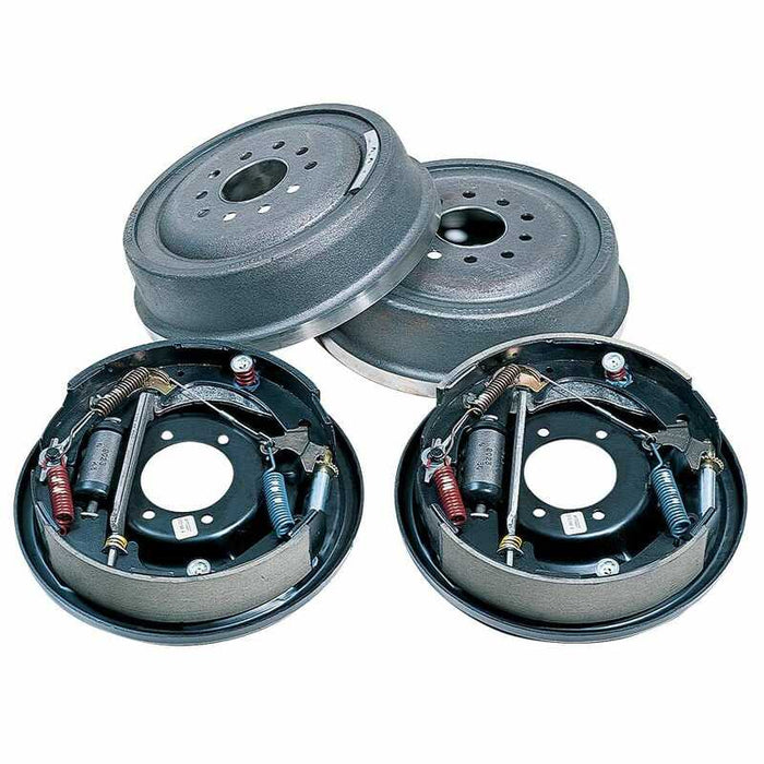 RTS Drum Brake Kit, Complete 11 in. Big Ford Early, Ford 9 in universal, , 5 x 4.5 & 5 x 4.75"Bolt Circle, 2.5" Offset Backing Plates with brakes, Set - RTS-BKFORD11-BFE