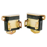 RTS Motor Mounts, Bolt-In, Steel, Polyurethane, Gold/Black, For Holden, HK, HT, HG, 253, 308, SB & BB Chevrolet, Pair - RTS-EM001