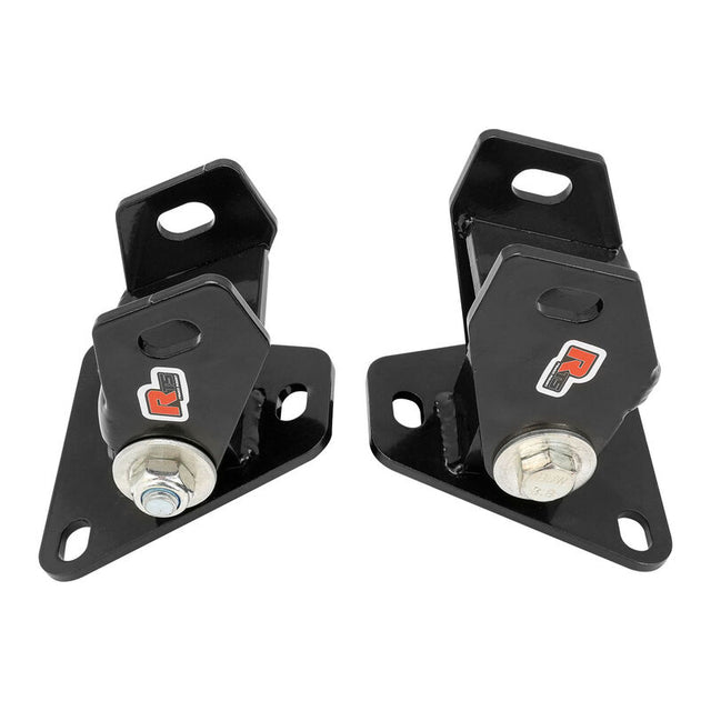 RTS Power Mount, Engine Mount, Engine Swap, Chev V8, into Holden HQ-WB, Torana LH-LX, Black/Red Polyurethane , Set - RTS-EMP005 RTS-EMP005