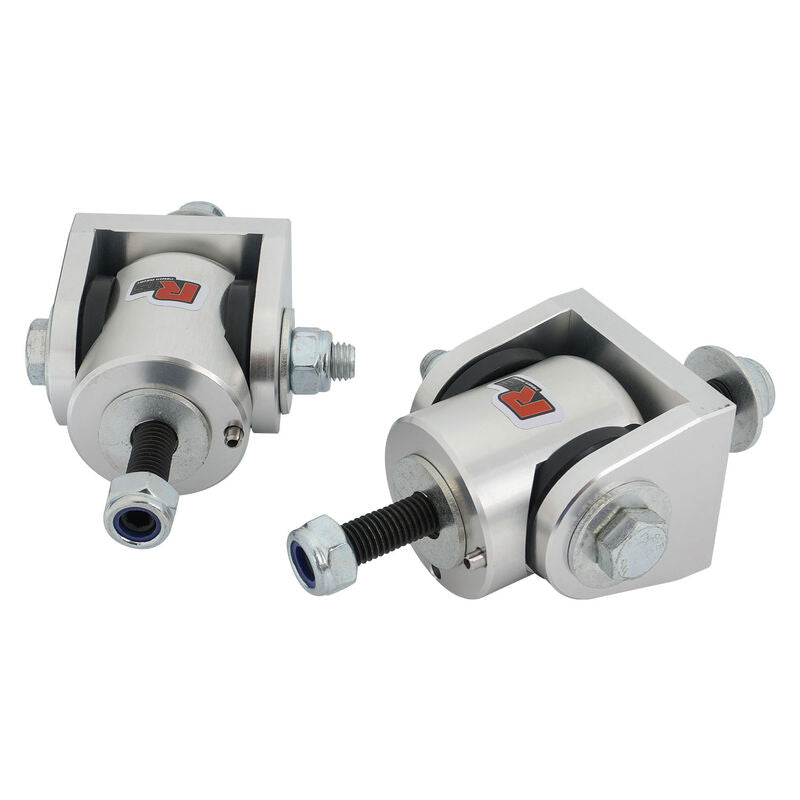 RTS Power Mount, Engine Mount, Billet Aluminium Replacement, GM LS, Commodore VT-VZ, Anodised Aluminium/Black Polyurethane, Pair, Kit - RTS-EMP011-B