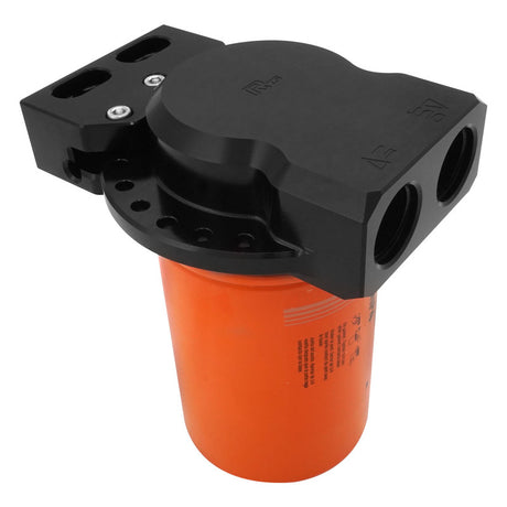 RTS Remote Oil Filter Head, With FRAM HP4 Filter, 13/16''-16 Thread, AN12 ORB Ports, Adjustable Bracket, Billet Aluminium, Black - RTS-OM3302-FRA RTS-OM3302-FRA