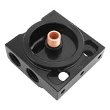 RTS Remote Oil Filter Head, With FRAM HP4 Filter, 13/16''-16 Thread, 4x Side AN12 ORB Ports, Billet Aluminium, Black - RTS-OM3303-FRA