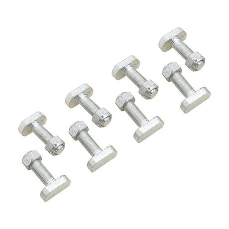 RTS Short T Bolt 3/8in. UNF With Cone Nut, Suits Ford 8 Inch, 9 Inch, Set of 8 - RTS-SPO2004 RTS-SPO2004