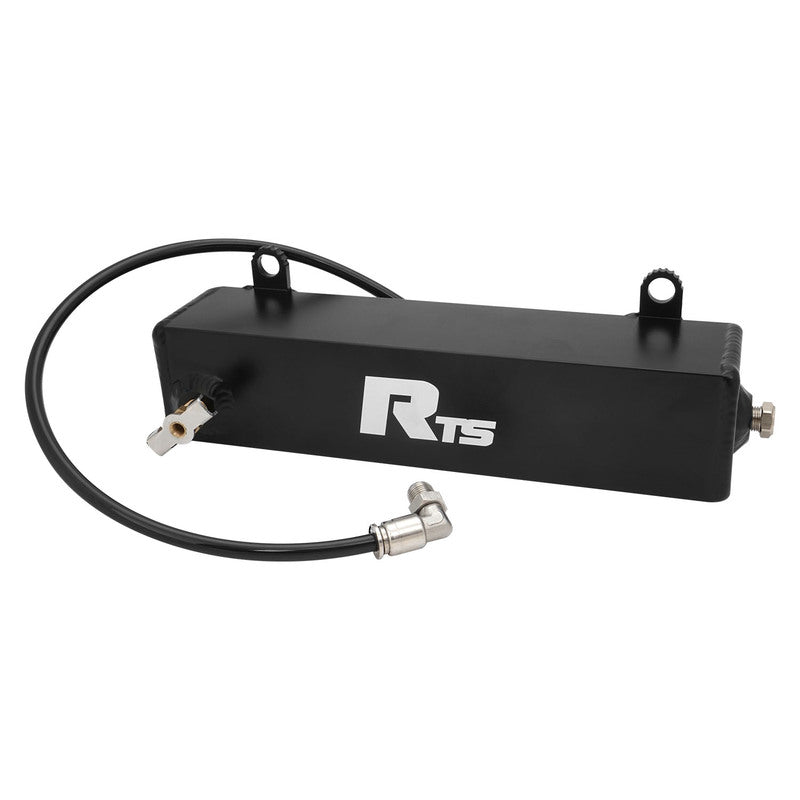 RTS Transmission Overflow Catch Can, Ford C4, Rectangular, 500ml Capacity, Aluminium, Black Powdercoated - RTS-TCC-C4-BK
