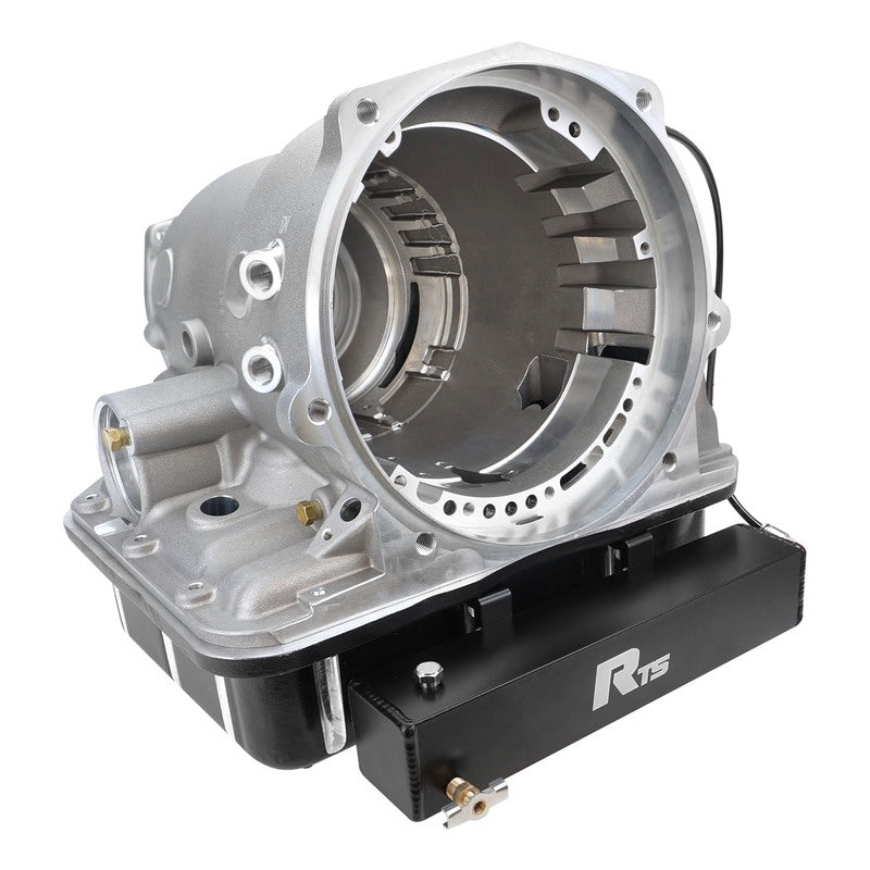 RTS Transmission Overflow Catch Can, GM Powerglide, Rectangular, 600ml Capacity, Aluminium, Black Powdercoated - RTS-TCC-GMPG-BK