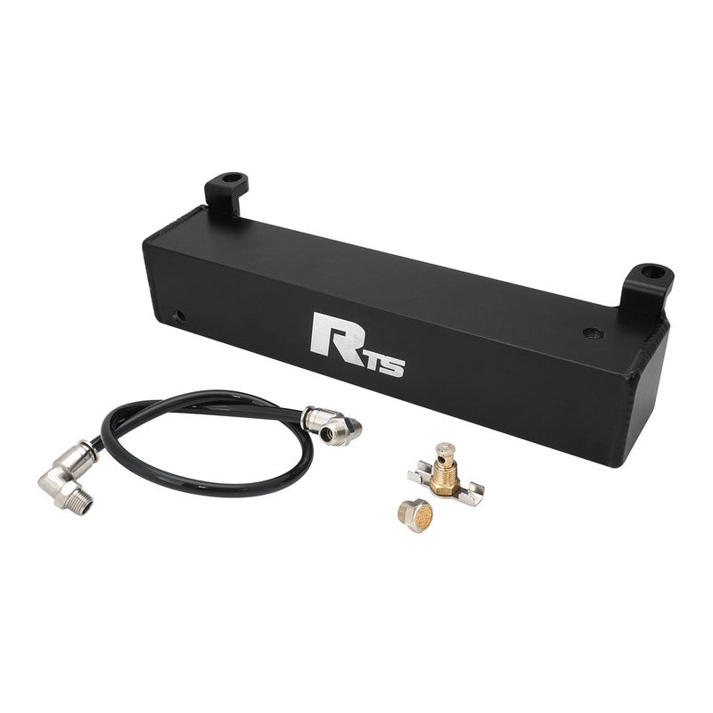 RTS Transmission Overflow Catch Can, GM Powerglide, Rectangular, 600ml Capacity, Aluminium, Black Powdercoated - RTS-TCC-GMPG-BK RTS-TCC-GMPG-BK