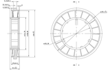 RTS Torque Converter Stator 258mm, 10", Die Cast Aluminium, 19 Blade, Full Window, 4.0'' bore size, Each - RTS-TCS300