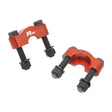RTS U-Joint Girdles, Billet Aluminium, Red Anodised, For Ford, 9 in 1350/1410 Style Universal Joint, 1.188 in Cap, Set - RTS-UB1350-BIL-RED RTS-UB1350-BIL-RED