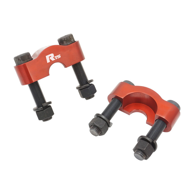RTS U-Joint Girdles, Billet Aluminium, Red Anodised, For Ford, 9 in 1350/1410 Style Universal Joint, 1.188 in Cap, Set - RTS-UB1350-BIL-RED RTS-UB1350-BIL-RED