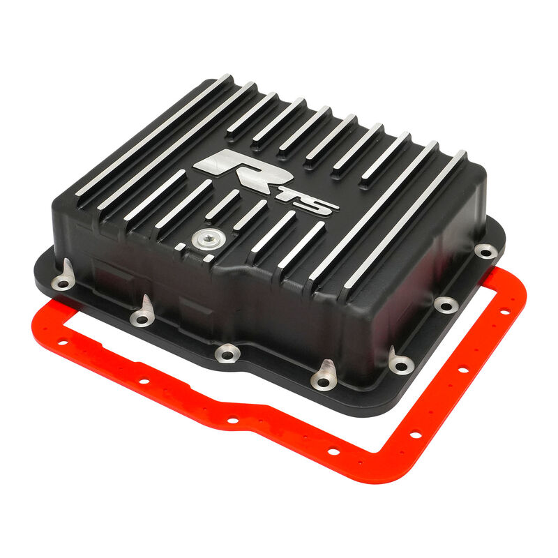 RTS Transmission Pan, Deep, Aluminium, For GM Powerglide, Finned, Black Powdercoat, Kit - RTS20000 RTS20000