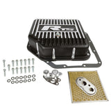 RTS Transmission Pan, Deep, Aluminium, GM TH350, Finned Black Powdercoat, Kit - RTS20100