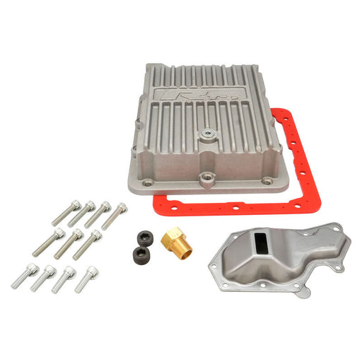 RTS Transmission Pan, Deep, Aluminium, For Ford C4, C10, Suits Pan Fill Or Case Fill, Magnetic Drain Plug, Filter, Natural, Kit - RTS20400-N
