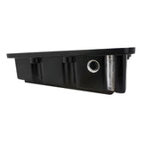 RTS Transmission Pan, Deep, Aluminium, For Ford C4, C10, Suits Pan Fill Or Case Fill, Magnetic Drain Plug, Filter, Finned Black Powder Coated, Kit - RTS20400