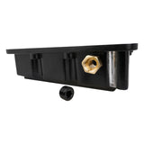 RTS Transmission Pan, Deep, Aluminium, For Ford C4, C10, Suits Pan Fill Or Case Fill, Magnetic Drain Plug, Filter, Finned Black Powder Coated, Kit - RTS20400